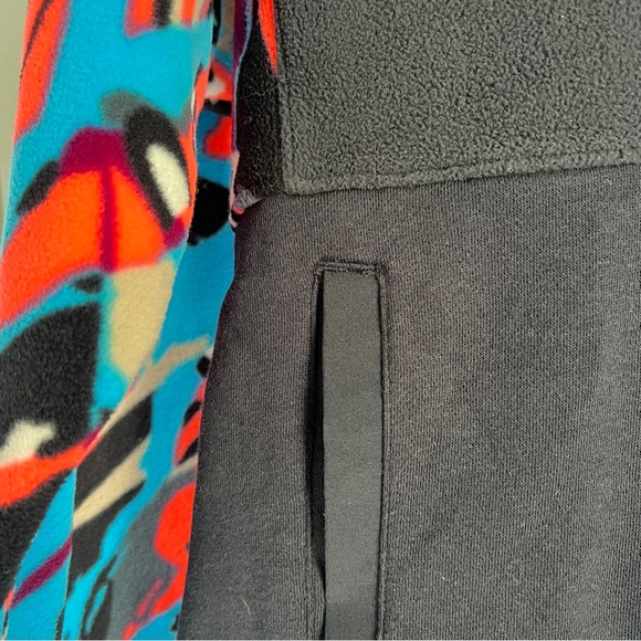 UNDER ARMOUR Black Blue Pink Fleece Loose Fit Hoodie - Men's Size XL - Picture 7 of 9